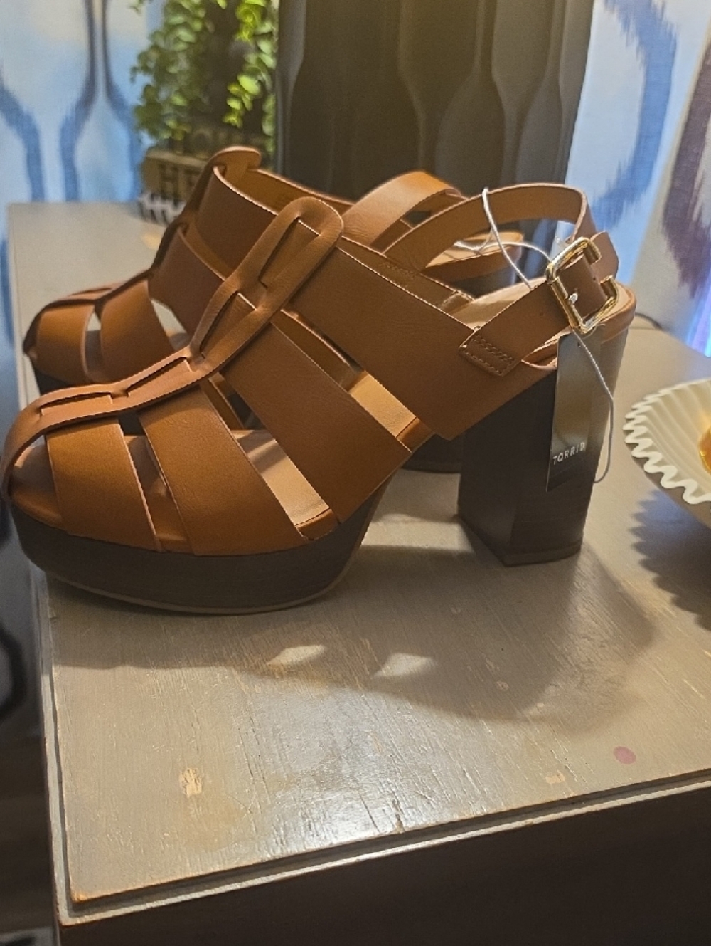 Women’s Brown Platform Block Heel Sandals